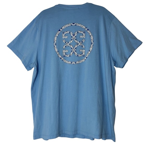 G Fore Other - G/FORE T Shirt Men's 2XL Light Blue Skull Logo Back Short Sleeve Golf Athleisure